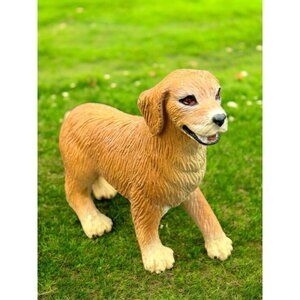 Wild Safari Gold Retriever 4" Hard Plastic Dog Figurine 2004